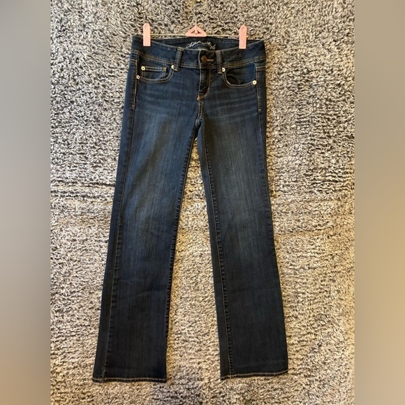 American Eagle Slim Boot Jeans Size   Dark wash 4 - Picture 2 of 8